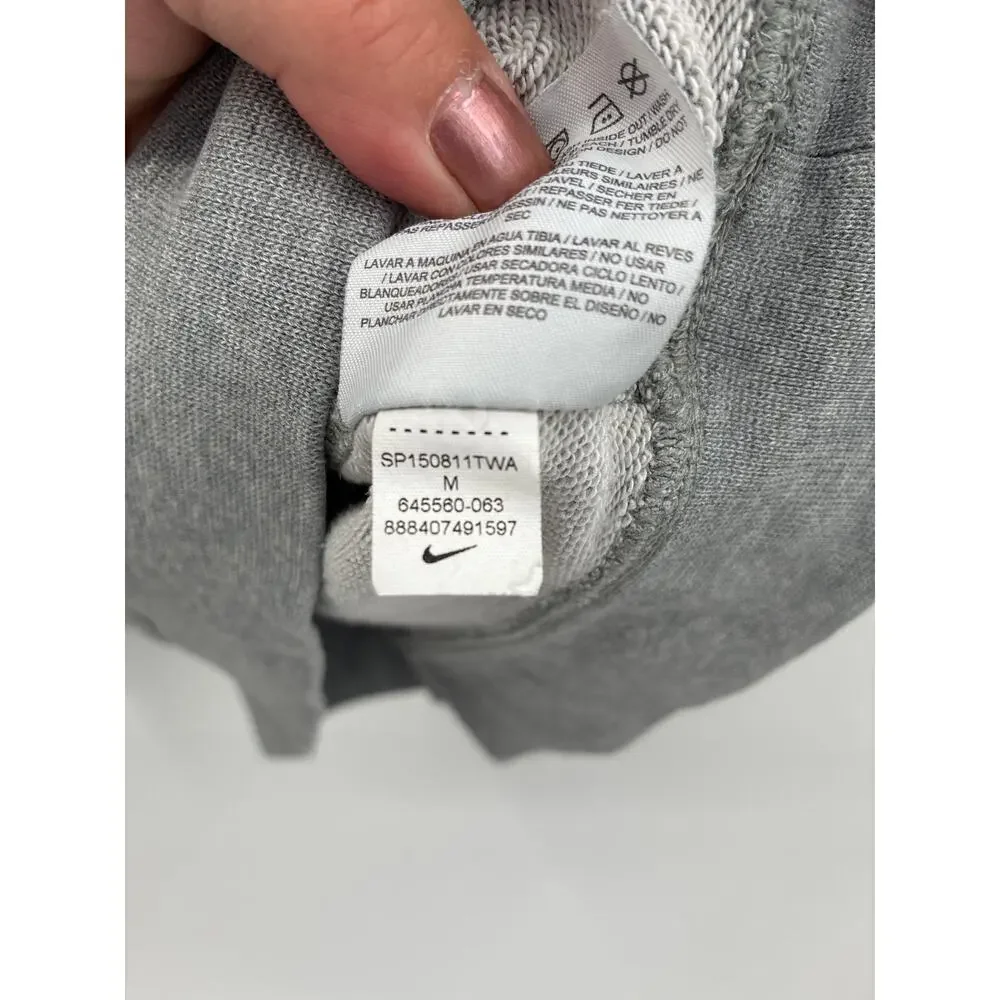Nike Camo French Terry Crew Neck Pullover Sweatshirt Pocket Kids Medium